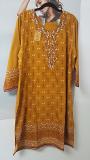 Suit 6381909 Mustard Rayon Salwar Kameez Dupatta 3 Pieces XL50 Size Suit